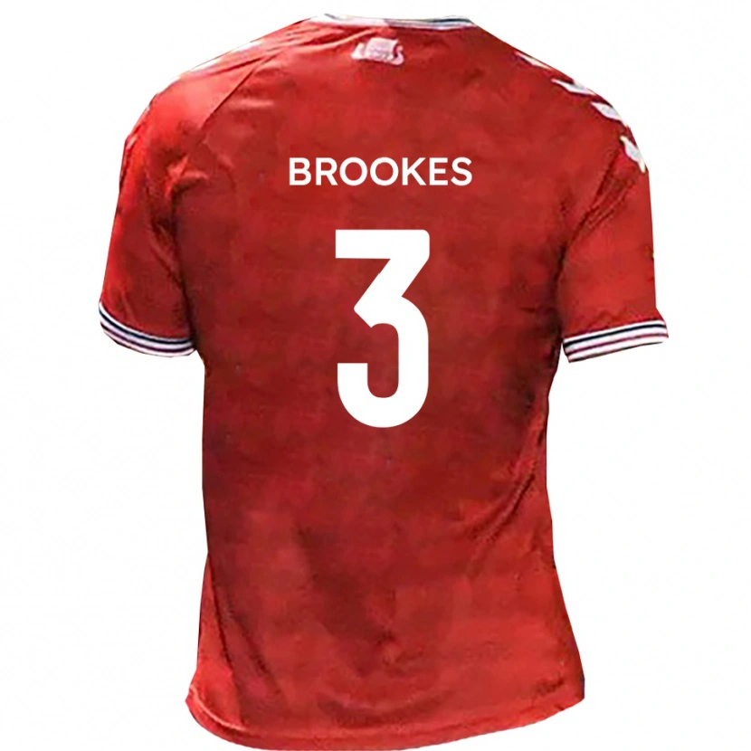 Danxen Hombre Camiseta Ben Brookes #3 Rojo Blanco 1ª Equipación 2025/26 La Camisa