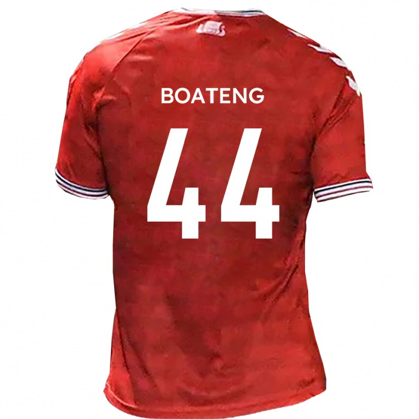 Danxen Hombre Camiseta Hiram Boateng #44 Rojo Blanco 1ª Equipación 2025/26 La Camisa