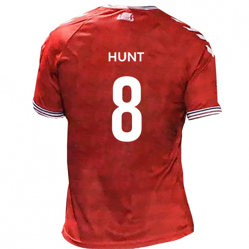 Danxen Hombre Camiseta Alex Hunt #8 Rojo Blanco 1ª Equipación 2025/26 La Camisa