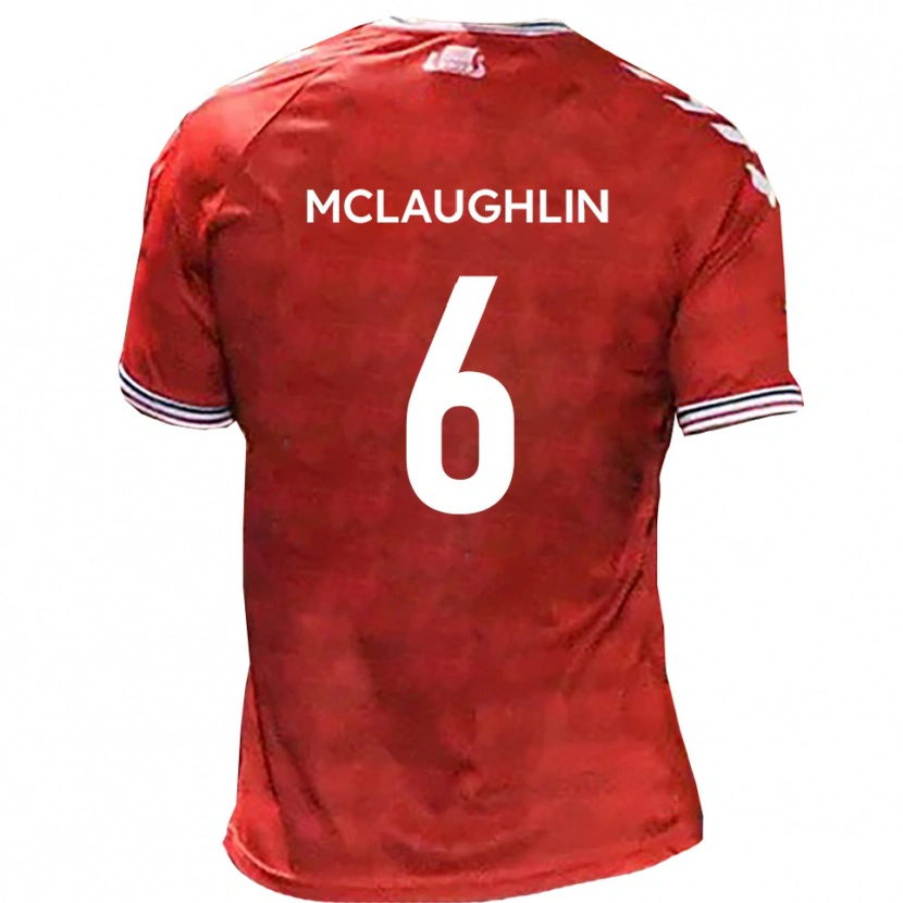 Danxen Hombre Camiseta Paddy Mclaughlin #6 Rojo Blanco 1ª Equipación 2025/26 La Camisa
