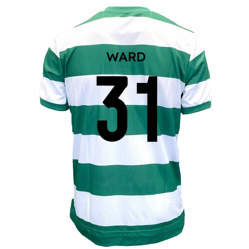 Danxen Hombre Camiseta Jed Ward #31 Verde Blanco 1ª Equipación 2025/26 La Camisa