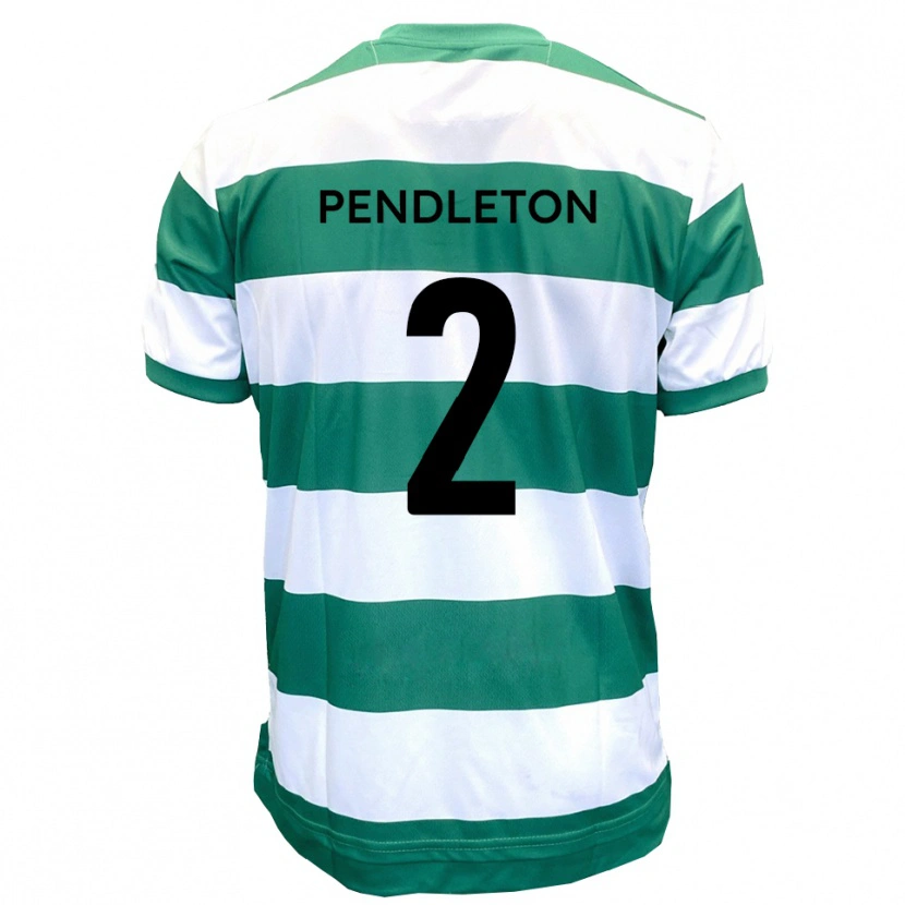 Danxen Hombre Camiseta Byron Pendleton #2 Verde Blanco 1ª Equipación 2025/26 La Camisa