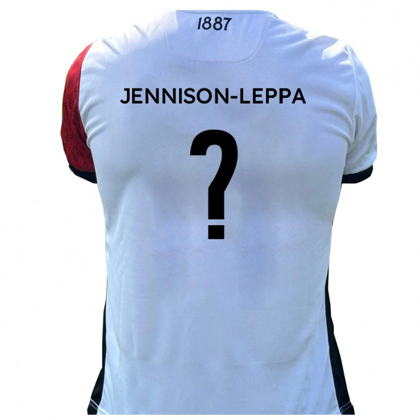 Danxen Hombre Camiseta Joel Jennison-Leppa #0 Rojo Blanco 1ª Equipación 2025/26 La Camisa