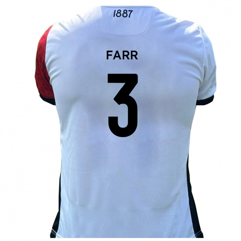 Danxen Hombre Camiseta Jacob Farr #3 Rojo Blanco 1ª Equipación 2025/26 La Camisa