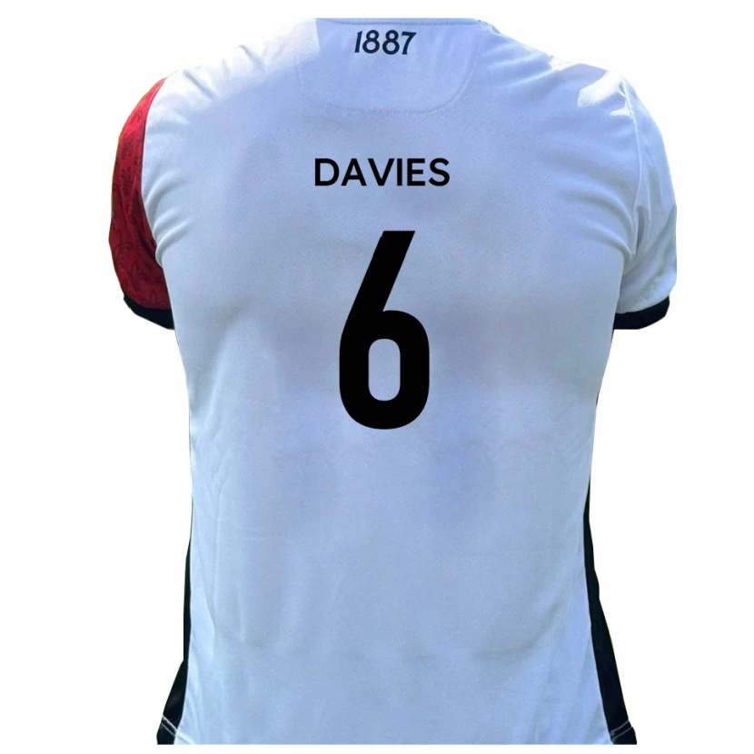 Danxen Hombre Camiseta Dillan Davies #6 Rojo Blanco 1ª Equipación 2025/26 La Camisa