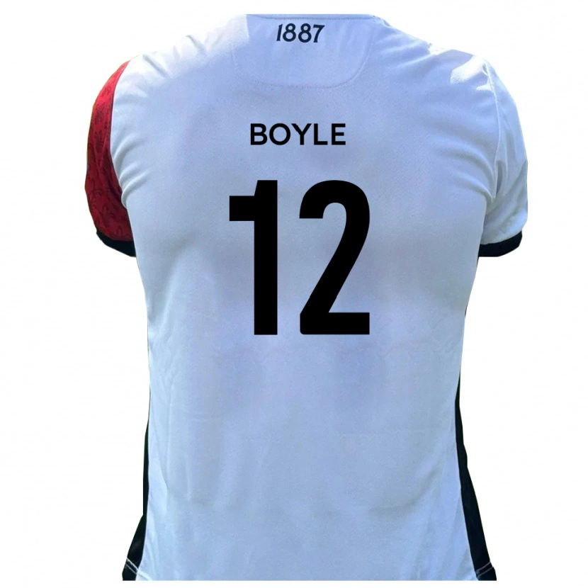 Danxen Hombre Camiseta Louie Boyle #12 Rojo Blanco 1ª Equipación 2025/26 La Camisa