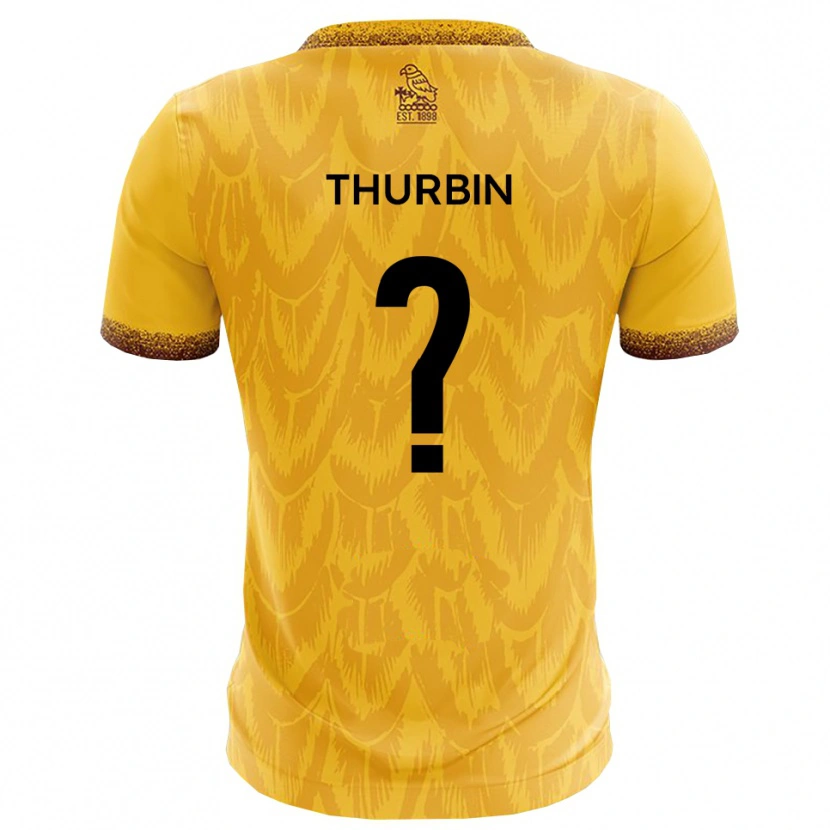 Danxen Hombre Camiseta Johnny Thurbin #0 Amarillo Marrón 1ª Equipación 2025/26 La Camisa