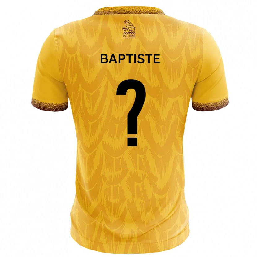 Danxen Hombre Camiseta Hannah Baptiste #0 Amarillo Marrón 1ª Equipación 2025/26 La Camisa