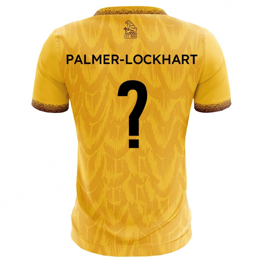 Danxen Hombre Camiseta Jayda Palmer-Lockhart #0 Amarillo Marrón 1ª Equipación 2025/26 La Camisa