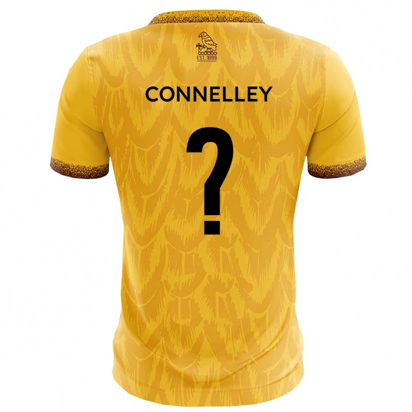 Danxen Hombre Camiseta Chloe Connelley #0 Amarillo Marrón 1ª Equipación 2025/26 La Camisa