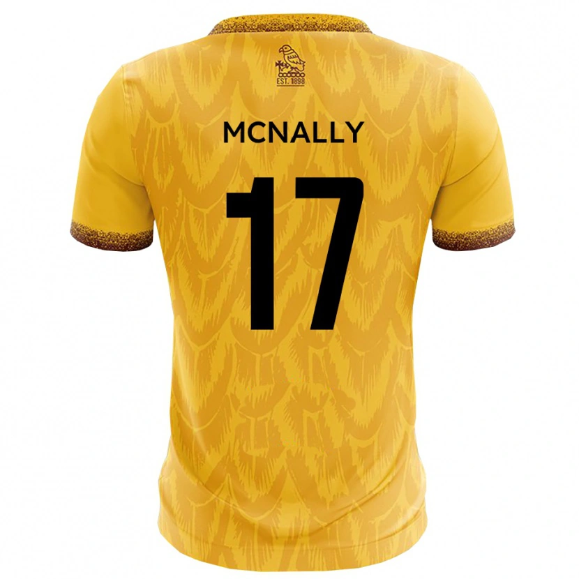 Danxen Hombre Camiseta Jordan Mcnally #17 Amarillo Marrón 1ª Equipación 2025/26 La Camisa