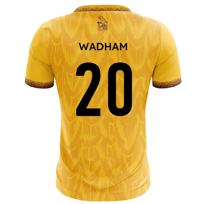 Danxen Hombre Camiseta Jack Wadham #20 Amarillo Marrón 1ª Equipación 2025/26 La Camisa