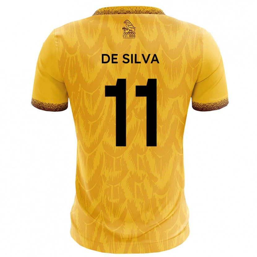 Danxen Hombre Camiseta Dillon De Silva #11 Amarillo Marrón 1ª Equipación 2025/26 La Camisa