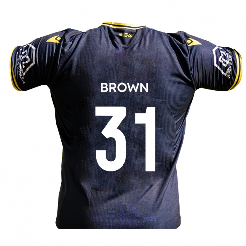 Danxen Hombre Camiseta Charlie Brown #31 Azul Marino Amarillo 1ª Equipación 2025/26 La Camisa