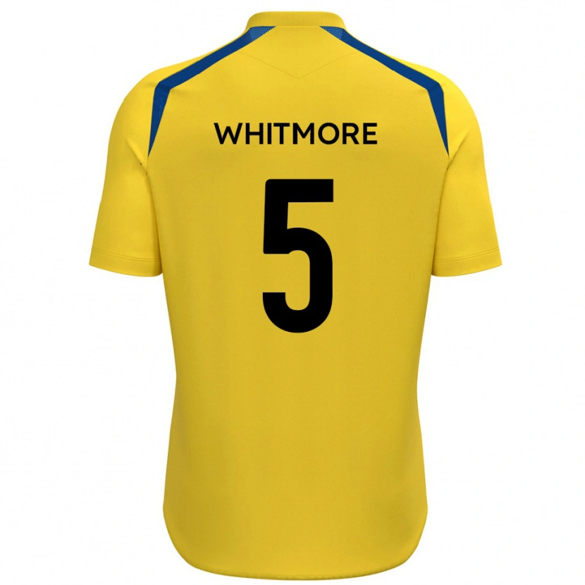 Danxen Hombre Camiseta Alex Whitmore #5 Amarillo Azul 1ª Equipación 2025/26 La Camisa