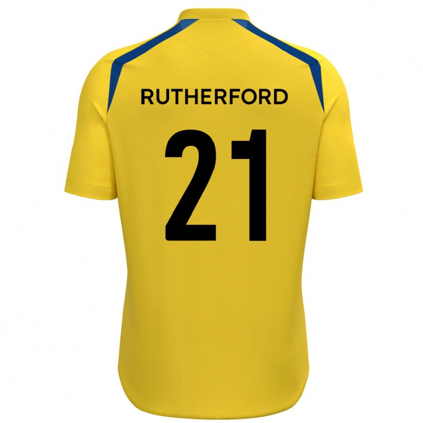 Danxen Hombre Camiseta Oscar Rutherford #21 Amarillo Azul 1ª Equipación 2025/26 La Camisa