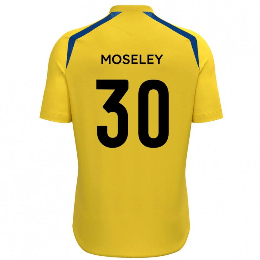 Danxen Hombre Camiseta Kyle Moseley #30 Amarillo Azul 1ª Equipación 2025/26 La Camisa