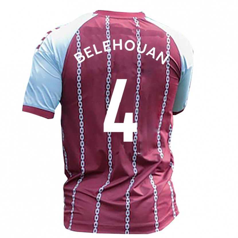 Danxen Hombre Camiseta Jean Belehouan #4 Azul Celeste Rojo Óxido 1ª Equipación 2025/26 La Camisa