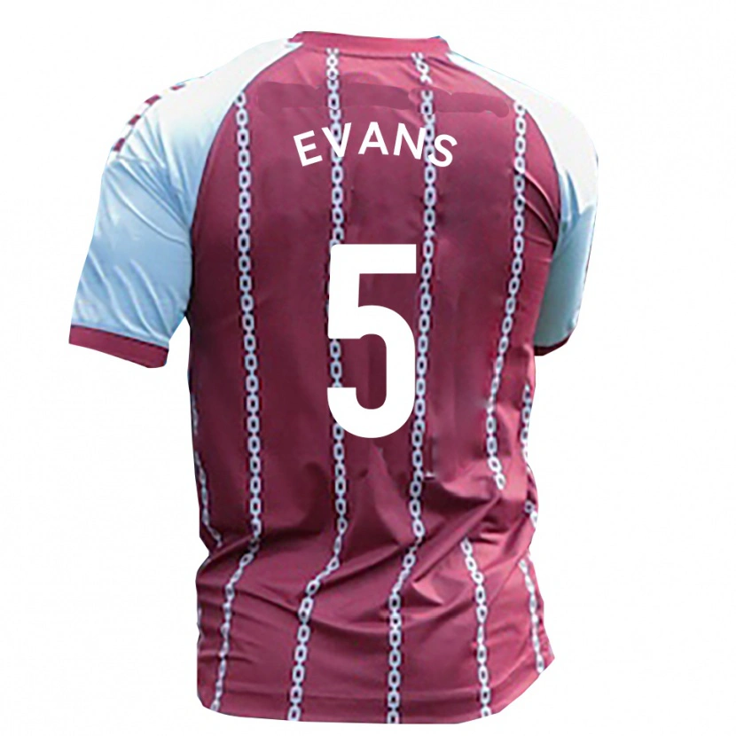 Danxen Hombre Camiseta Will Evans #5 Azul Celeste Rojo Óxido 1ª Equipación 2025/26 La Camisa