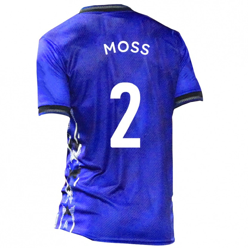 Danxen Hombre Camiseta Dan Moss #2 Azul Blanco 1ª Equipación 2025/26 La Camisa