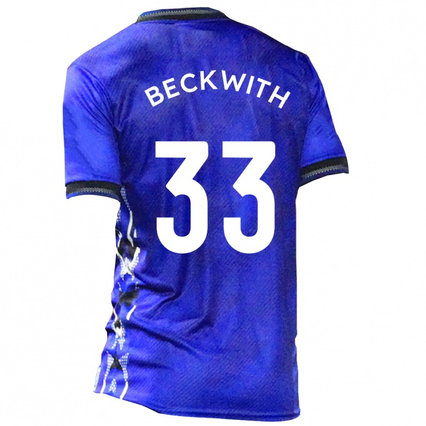Danxen Hombre Camiseta Sam Beckwith #33 Azul Blanco 1ª Equipación 2025/26 La Camisa