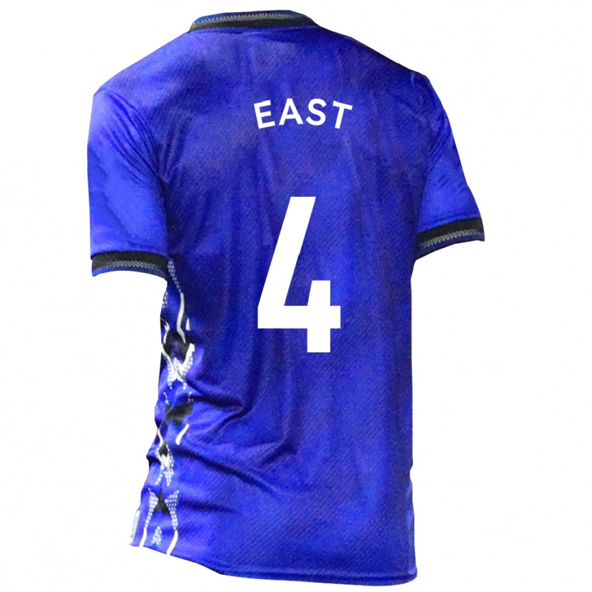 Danxen Hombre Camiseta Ryan East #4 Azul Blanco 1ª Equipación 2025/26 La Camisa