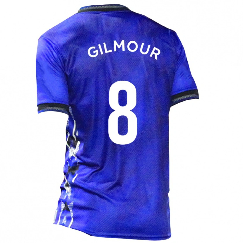Danxen Hombre Camiseta Harvey Gilmour #8 Azul Blanco 1ª Equipación 2025/26 La Camisa