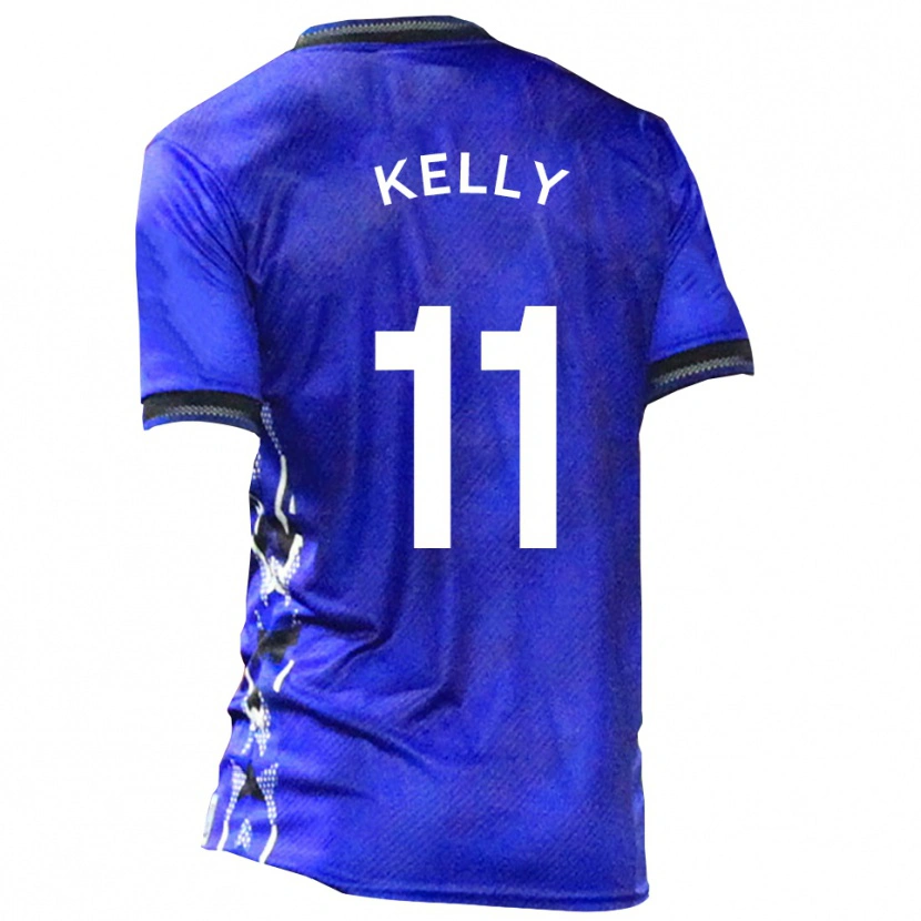 Danxen Hombre Camiseta Oscar Kelly #11 Azul Blanco 1ª Equipación 2025/26 La Camisa