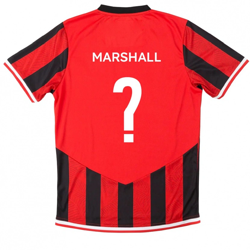 Danxen Hombre Camiseta Daisy Marshall #0 Rojo Negro 1ª Equipación 2025/26 La Camisa