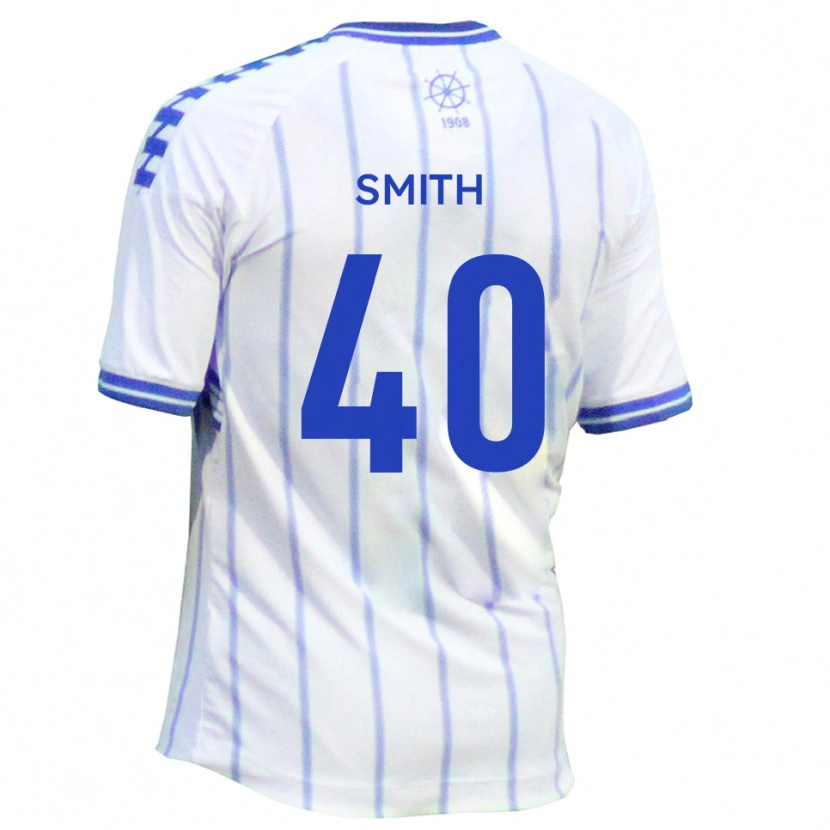 Danxen Hombre Camiseta Adam Smith #40 Blanco Azul 1ª Equipación 2025/26 La Camisa