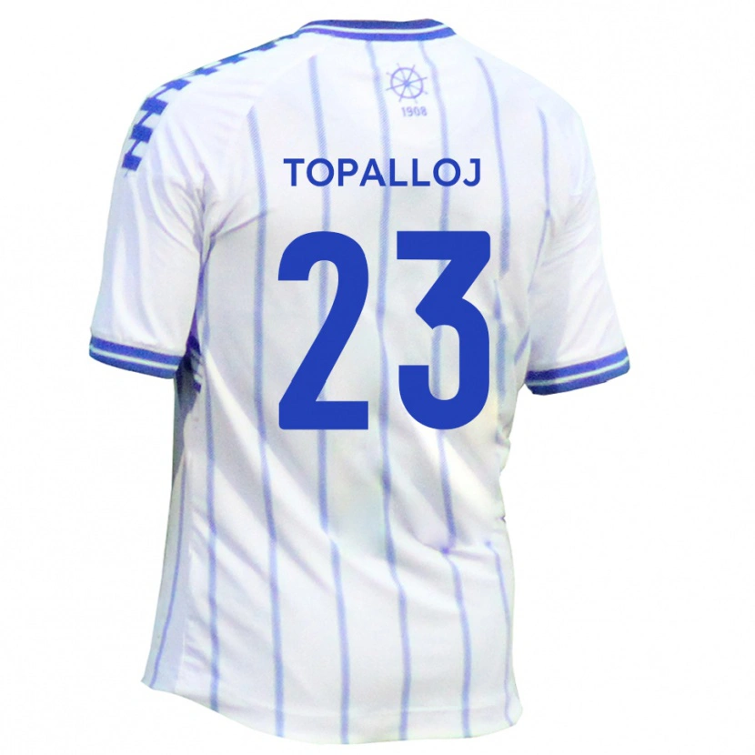 Danxen Hombre Camiseta Besart Topalloj #23 Blanco Azul 1ª Equipación 2025/26 La Camisa