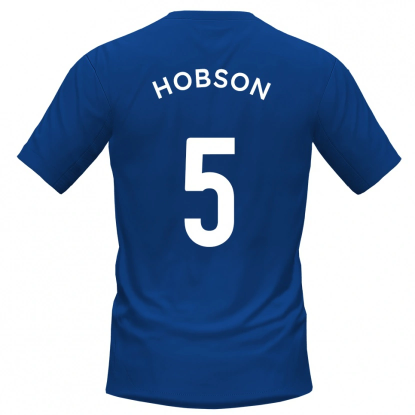 Danxen Hombre Camiseta Shaun Hobson #5 Azul Blanco 1ª Equipación 2025/26 La Camisa