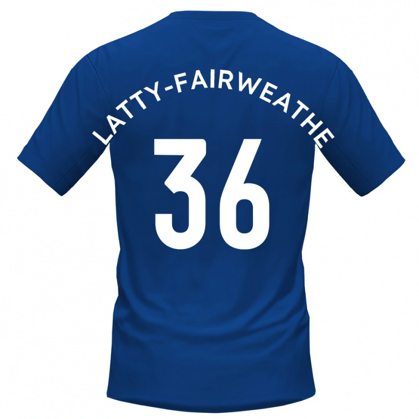 Danxen Hombre Camiseta Thierry Latty-Fairweather #36 Azul Blanco 1ª Equipación 2025/26 La Camisa