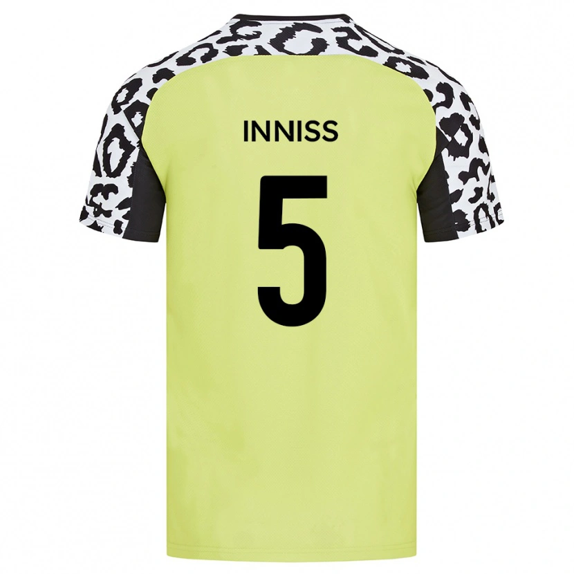 Danxen Hombre Camiseta Ryan Inniss #5 Amarillo Fluorescente 1ª Equipación 2025/26 La Camisa