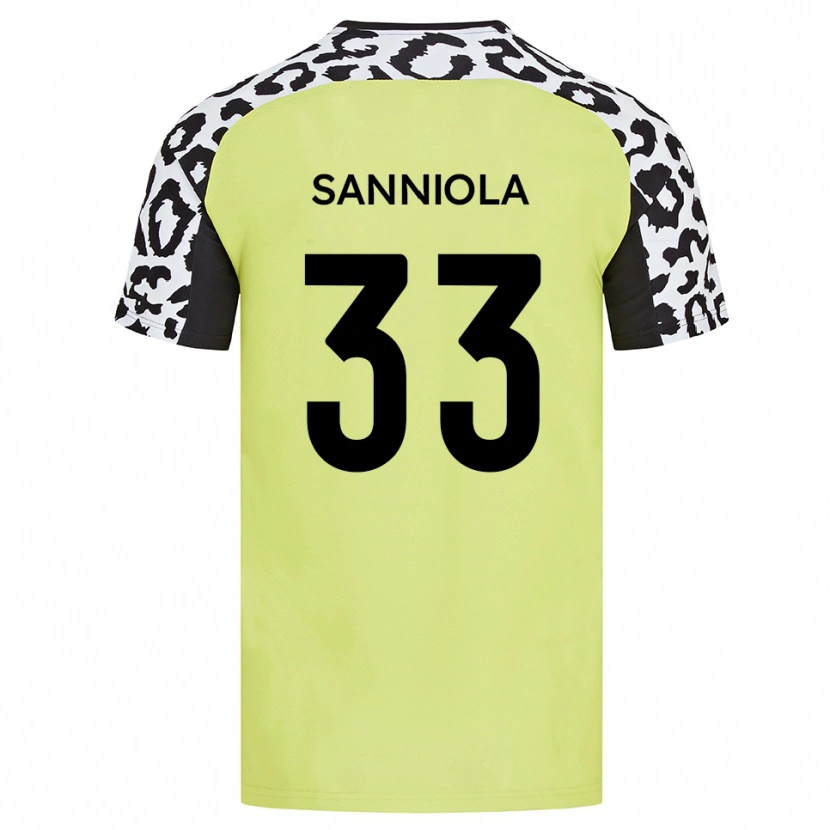 Danxen Hombre Camiseta Keon Sanniola #33 Amarillo Fluorescente 1ª Equipación 2025/26 La Camisa