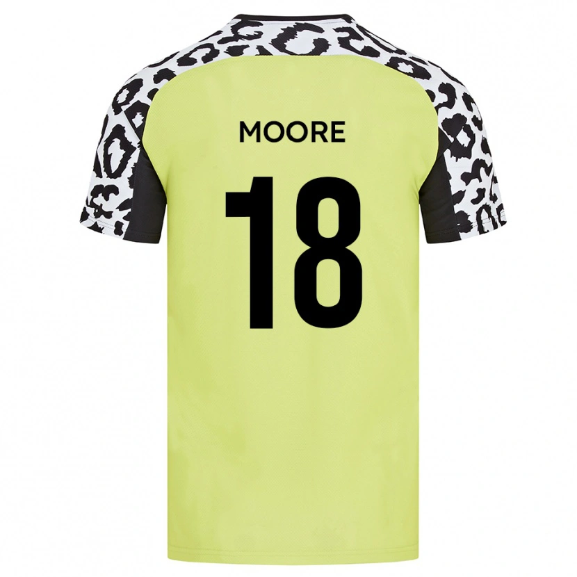Danxen Hombre Camiseta Isaac Moore #18 Amarillo Fluorescente 1ª Equipación 2025/26 La Camisa