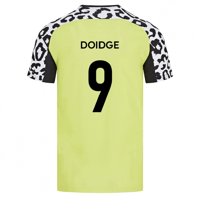 Danxen Hombre Camiseta Christian Doidge #9 Amarillo Fluorescente 1ª Equipación 2025/26 La Camisa