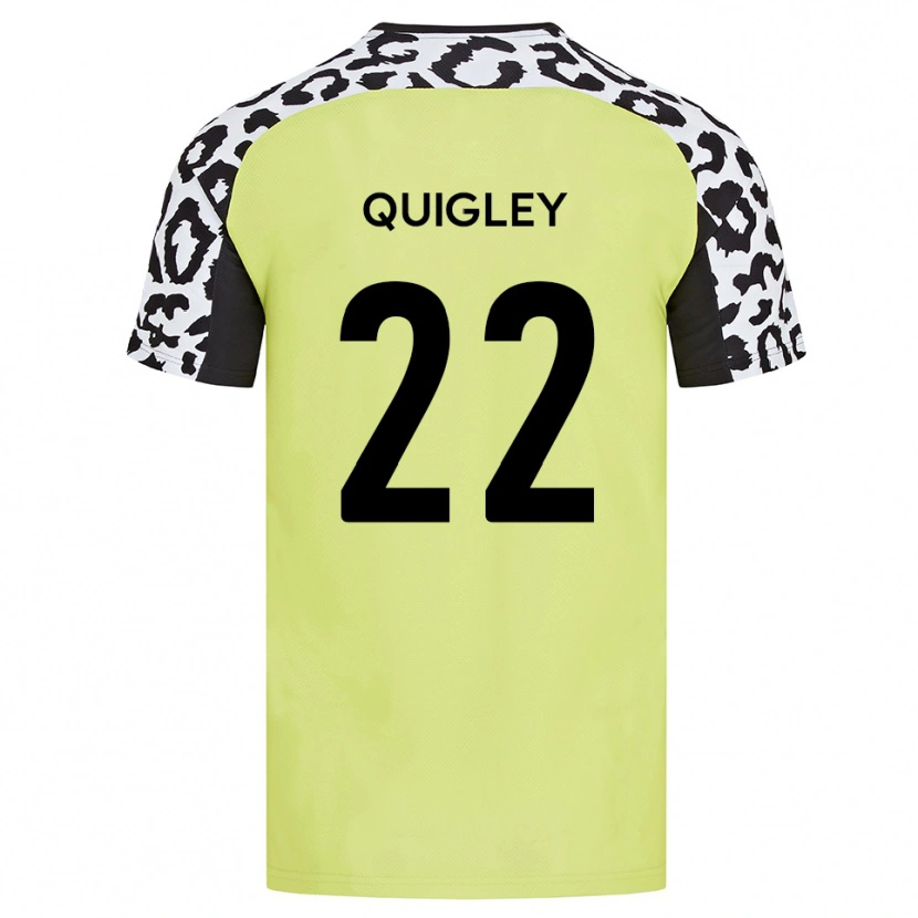 Danxen Hombre Camiseta Joe Quigley #22 Amarillo Fluorescente 1ª Equipación 2025/26 La Camisa