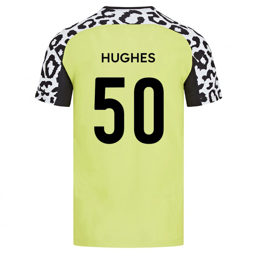 Danxen Hombre Camiseta Isaac Hughes #50 Amarillo Fluorescente 1ª Equipación 2025/26 La Camisa