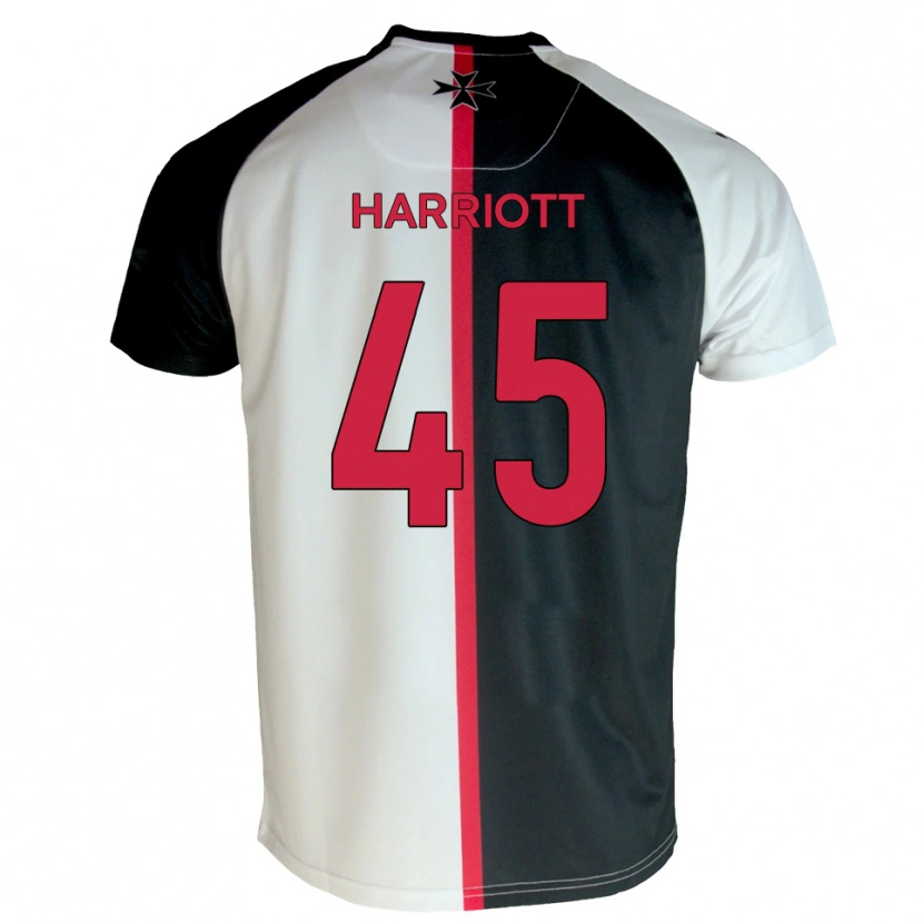 Danxen Hombre Camiseta Callum Harriott #45 Blanco Negro 1ª Equipación 2025/26 La Camisa