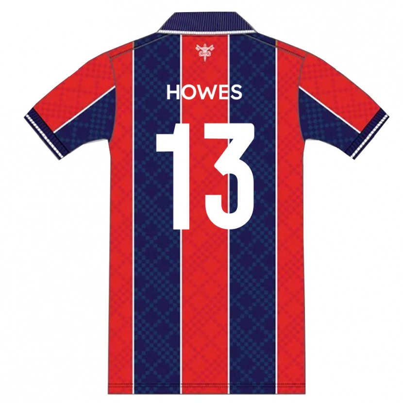 Danxen Hombre Camiseta Sam Howes #13 Rojo Azul Marino 1ª Equipación 2025/26 La Camisa