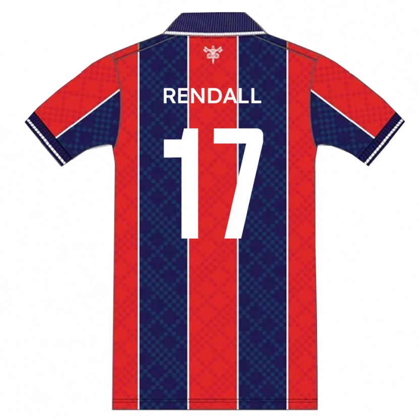 Danxen Hombre Camiseta Trent Rendall #17 Rojo Azul Marino 1ª Equipación 2025/26 La Camisa
