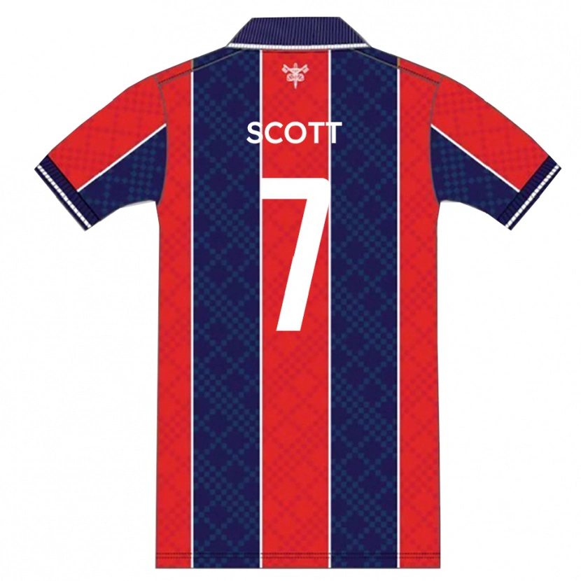 Danxen Hombre Camiseta Rashawn Scott #7 Rojo Azul Marino 1ª Equipación 2025/26 La Camisa