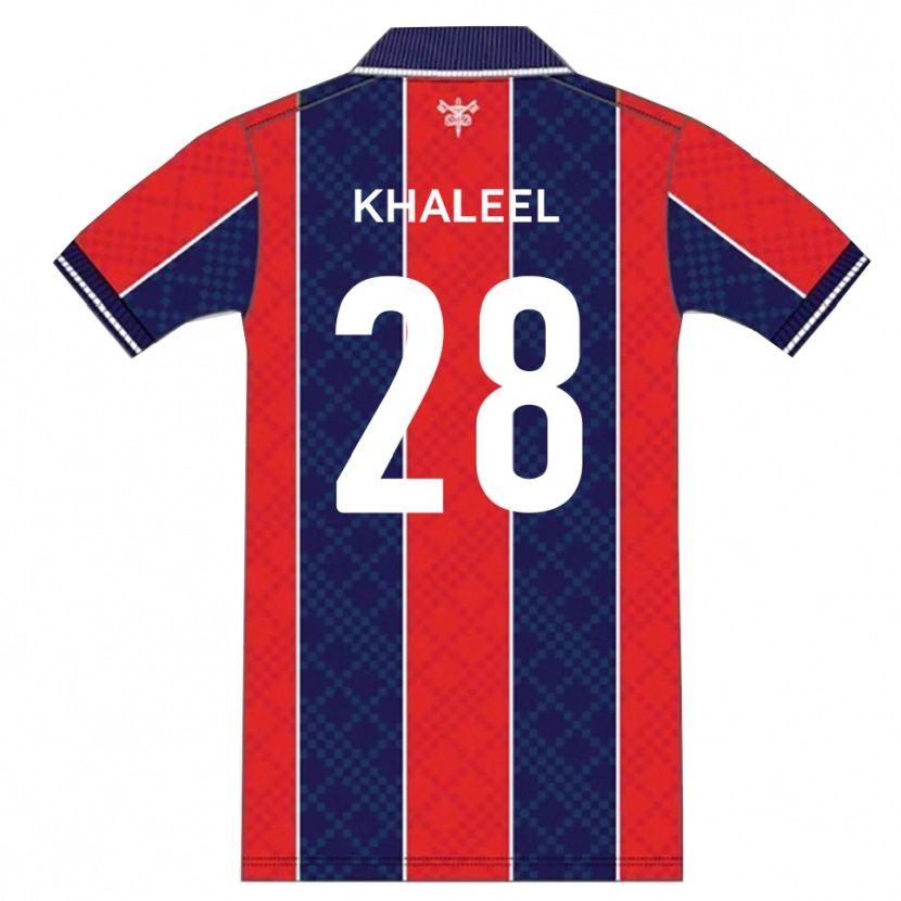 Danxen Hombre Camiseta Rafiq Khaleel #28 Rojo Azul Marino 1ª Equipación 2025/26 La Camisa