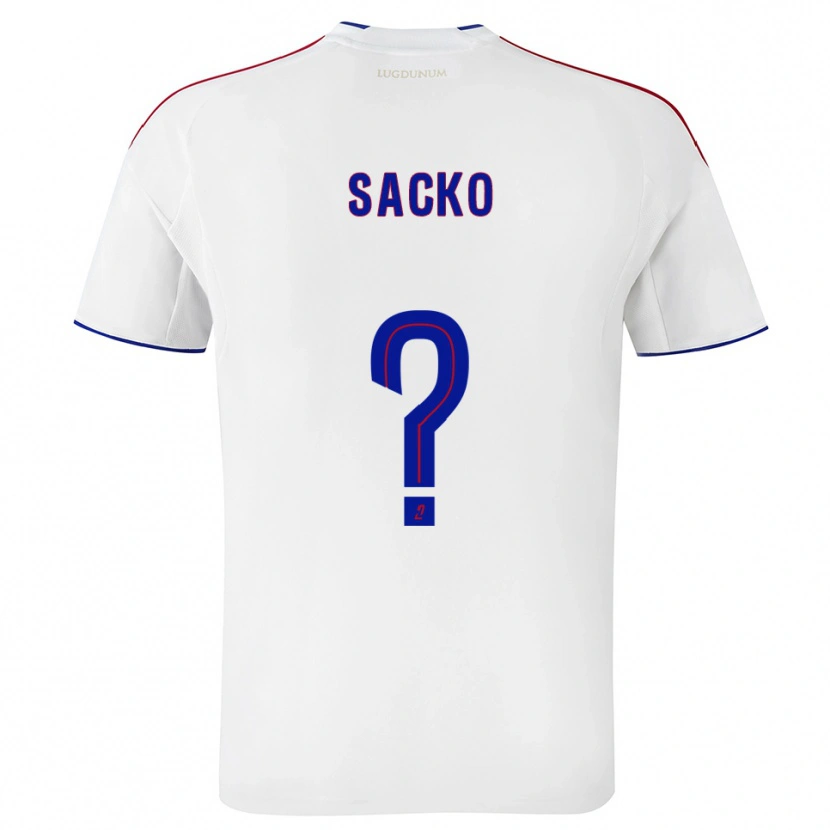 Danxen Hombre Camiseta Aboubacar Sacko #0 Blanco Rojo 1ª Equipación 2025/26 La Camisa