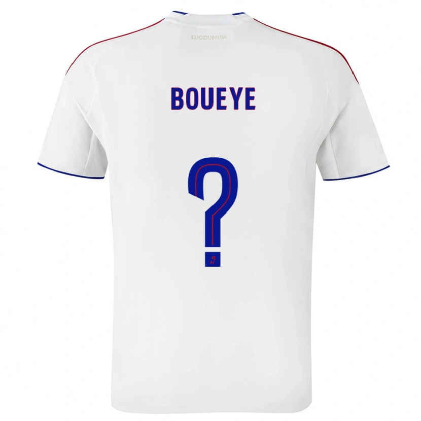 Danxen Hombre Camiseta Philippe Boueye #0 Blanco Rojo 1ª Equipación 2025/26 La Camisa