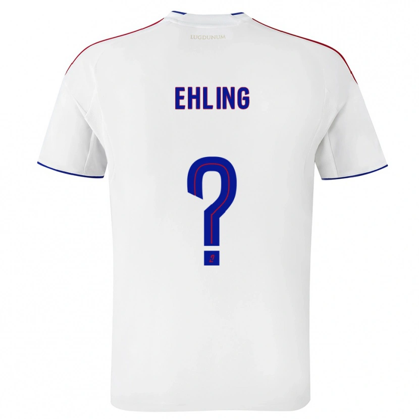 Danxen Hombre Camiseta Thibaut Ehling #0 Blanco Rojo 1ª Equipación 2025/26 La Camisa