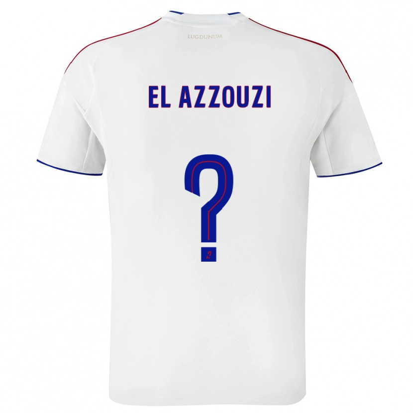 Danxen Hombre Camiseta Nourdine El Azzouzi #0 Blanco Rojo 1ª Equipación 2025/26 La Camisa