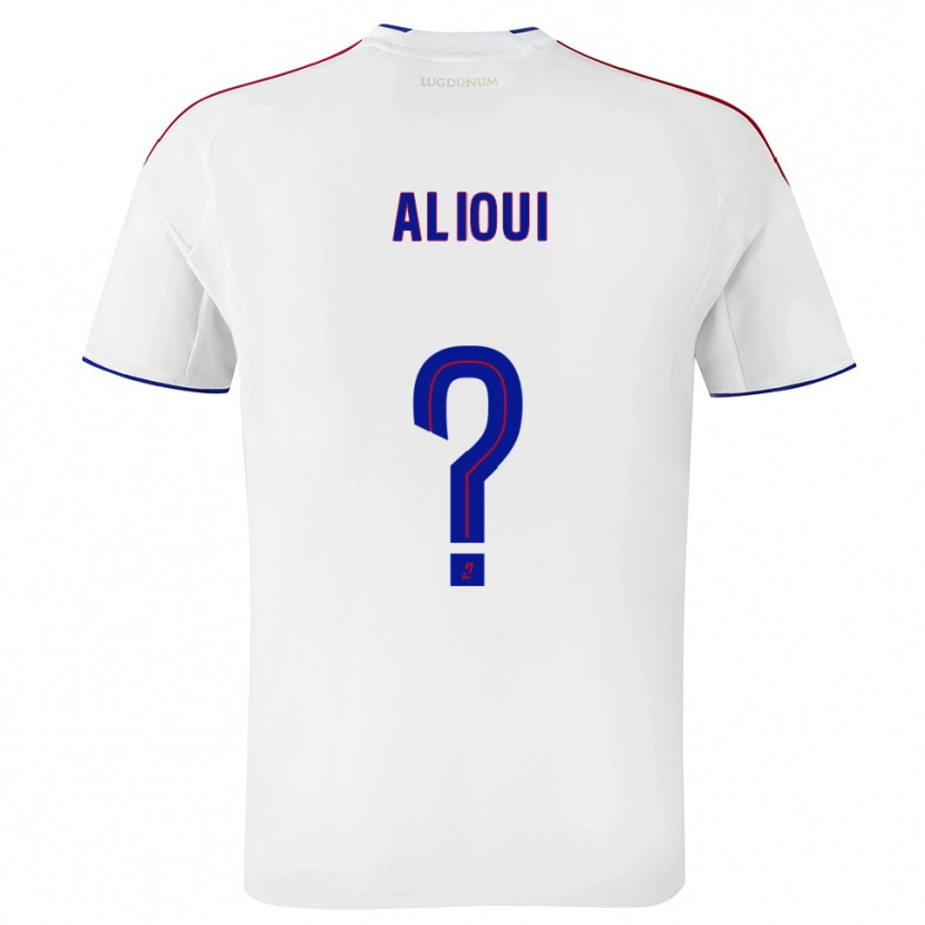 Danxen Hombre Camiseta Adam Alioui #0 Blanco Rojo 1ª Equipación 2025/26 La Camisa