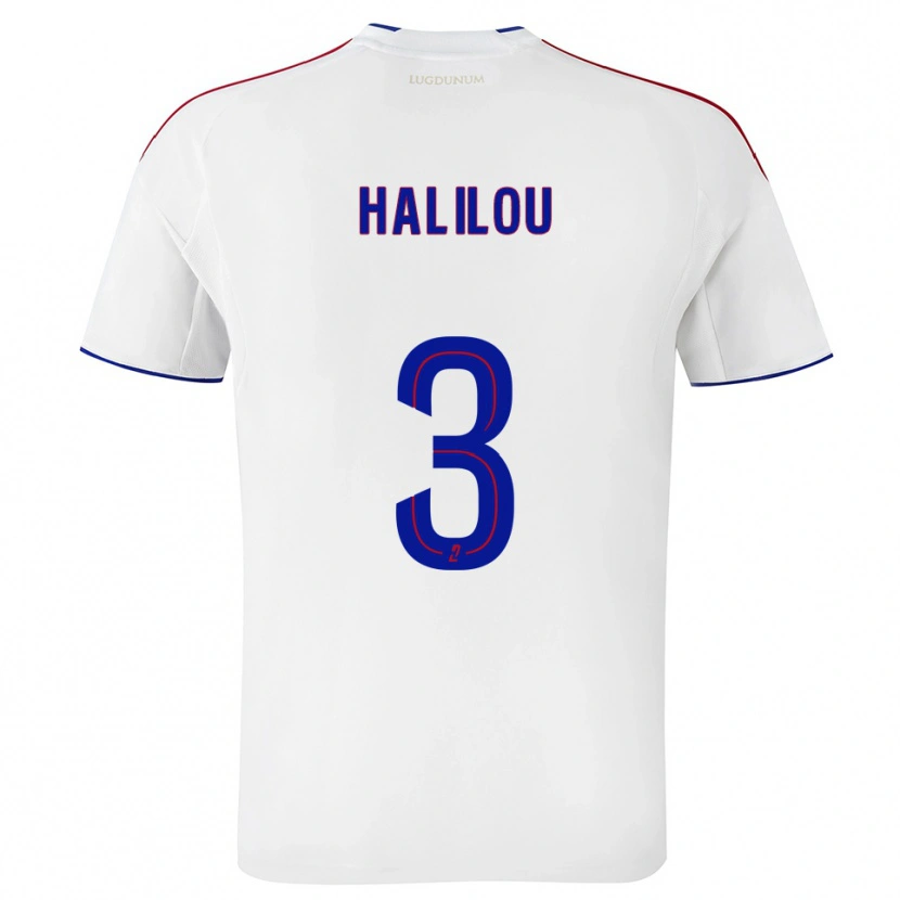 Danxen Hombre Camiseta Ibrahim Halilou #3 Blanco Rojo 1ª Equipación 2025/26 La Camisa